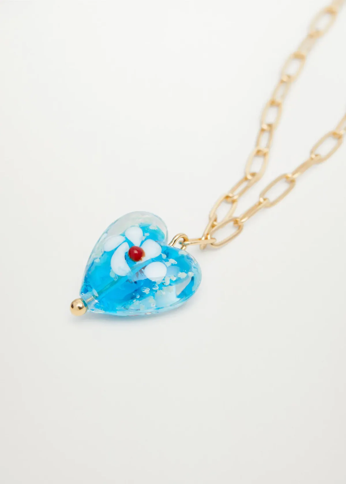 blue heart necklace - 图片 2