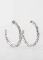 Mesh flower earrings - 图片 3