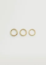 Embossed hoop earrings - 图片 5