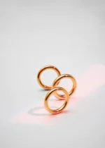 Embossed hoop earrings - 图片 4