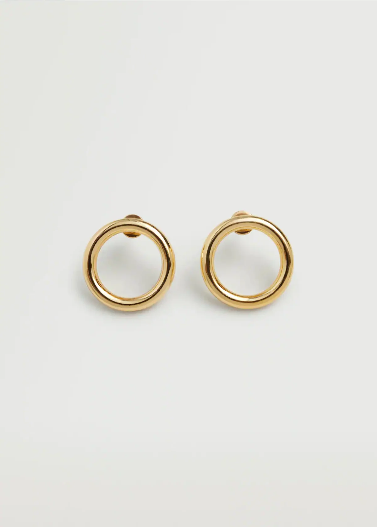 Embossed hoop earrings - 图片 1