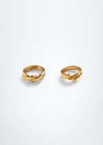 Embossed hoop earrings - 图片 5